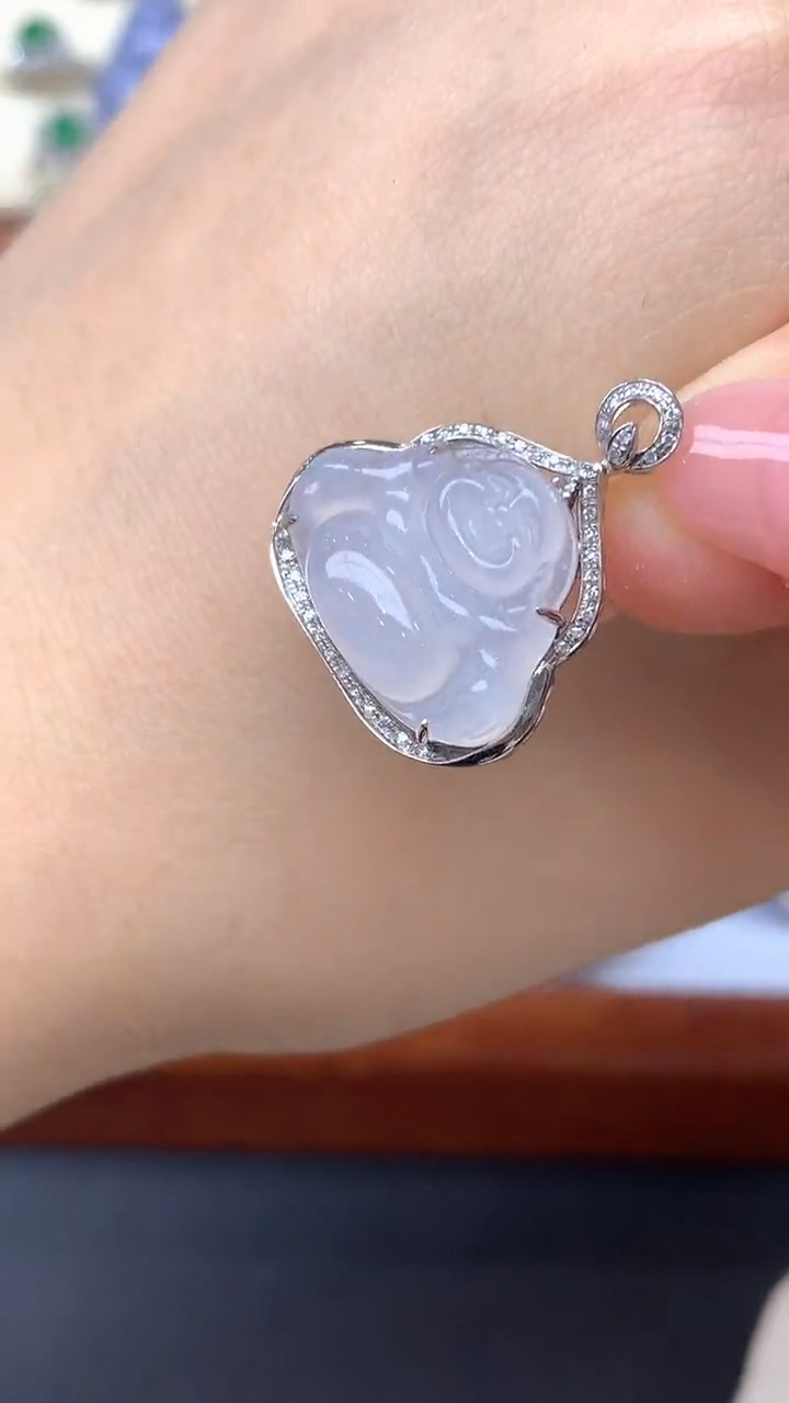 【闪购商品】翡翠颈饰18K金镶嵌184-天然翡翠