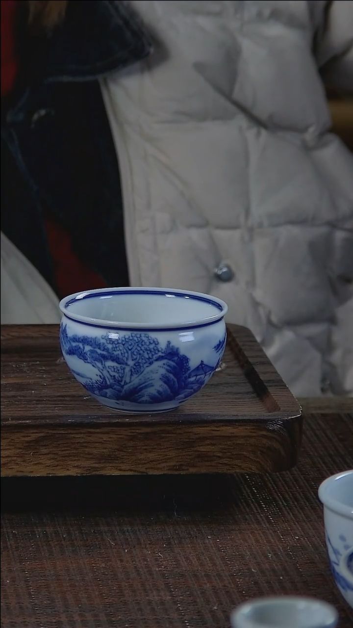 【闪购商品】折葵非器手工手绘山水缸杯