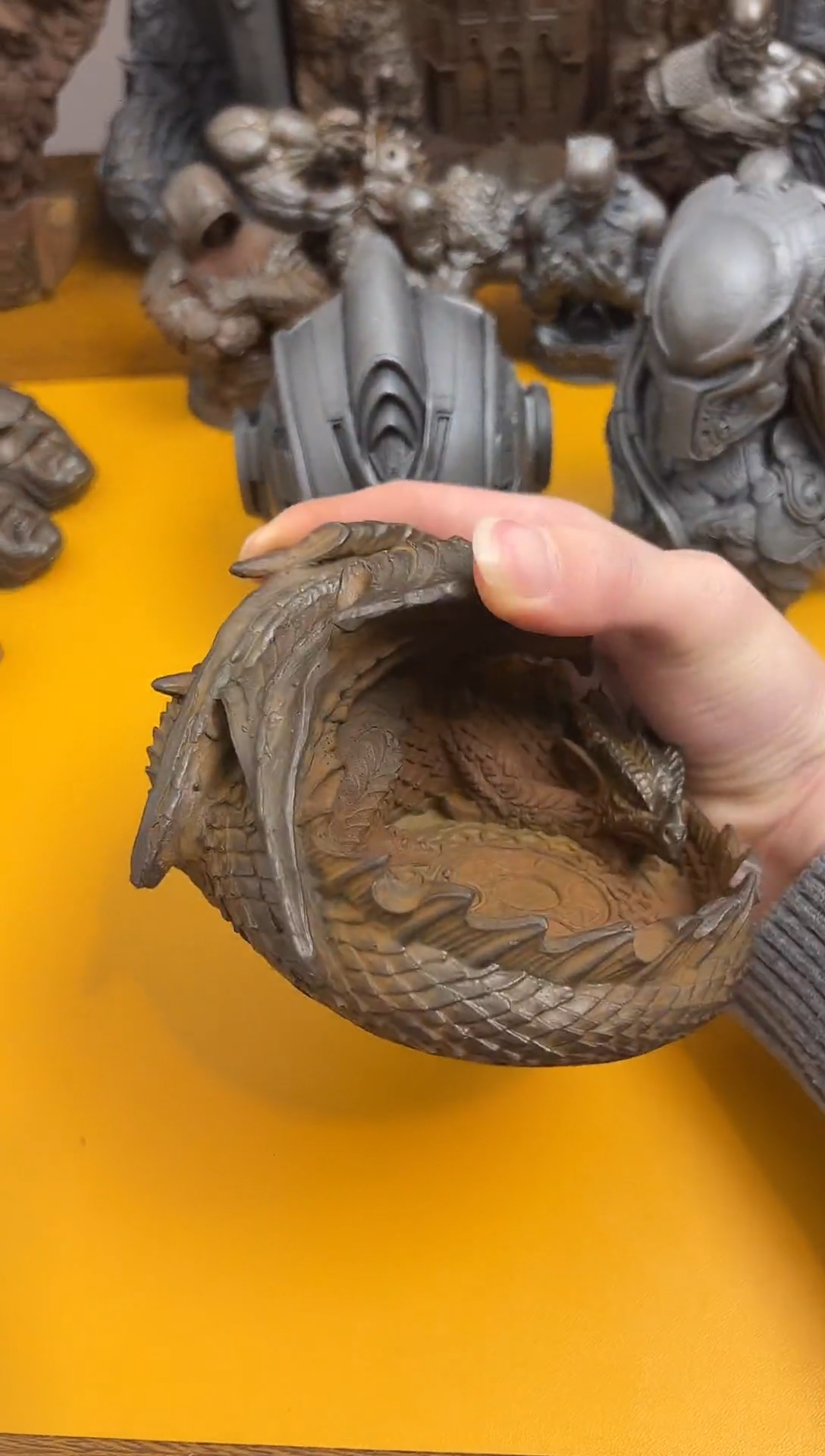 金属➡****️实心铁艺--龙型烟灰缸