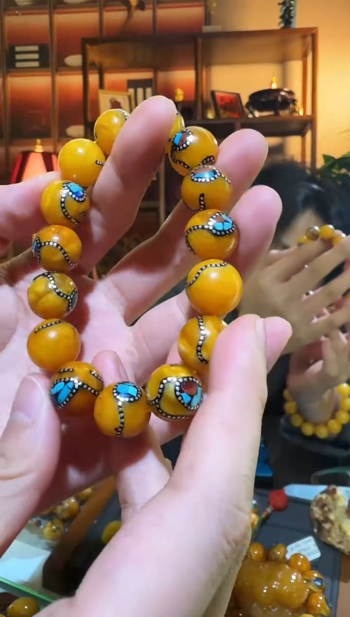 蜜蜡颈饰未镶嵌7051天然蜜蜡珠宝奇石