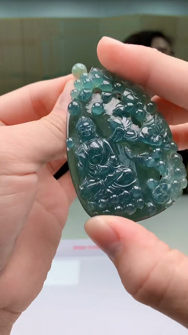 【闪购商品】定制翡翠未镶嵌4829bb-毛货挂件83