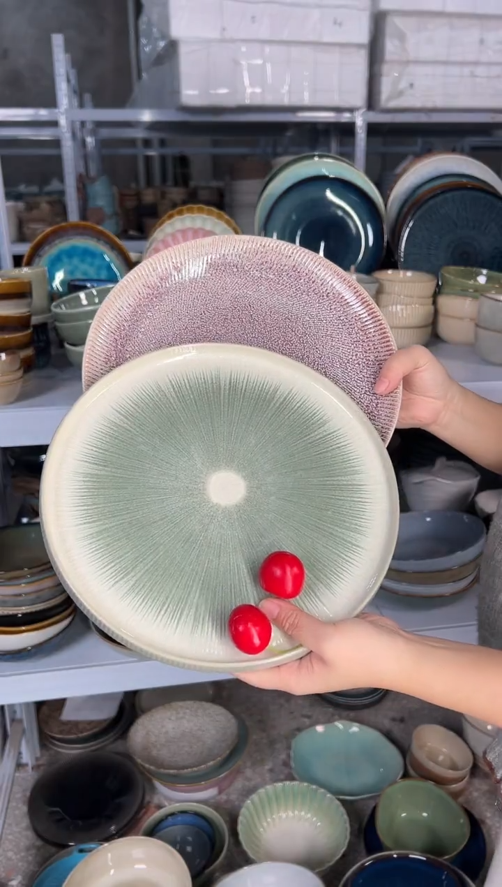 陶瓷外贸尾货瑕疵满20包邮X2大盘