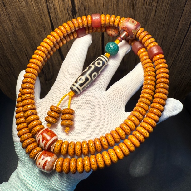 回流精品老星月薄切开片菩提脖挂11mm