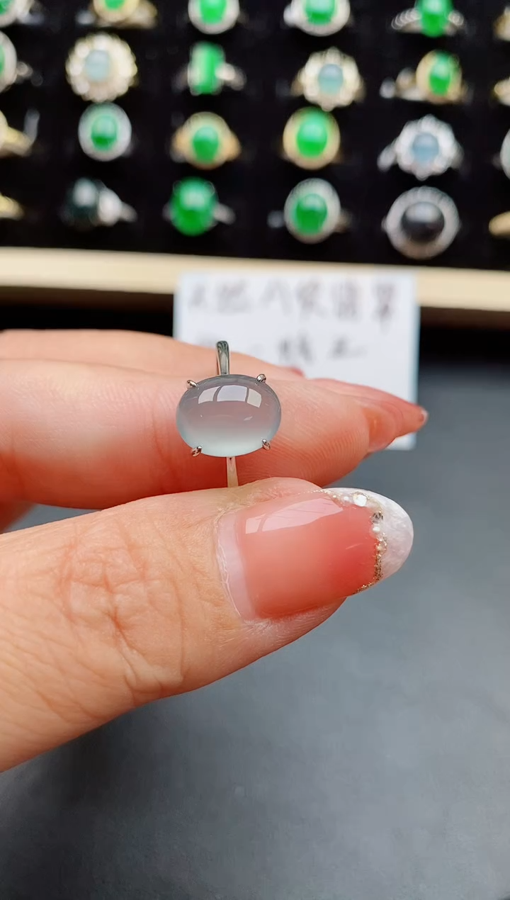 【闪购商品】翡翠戒指银S925镶嵌5080850