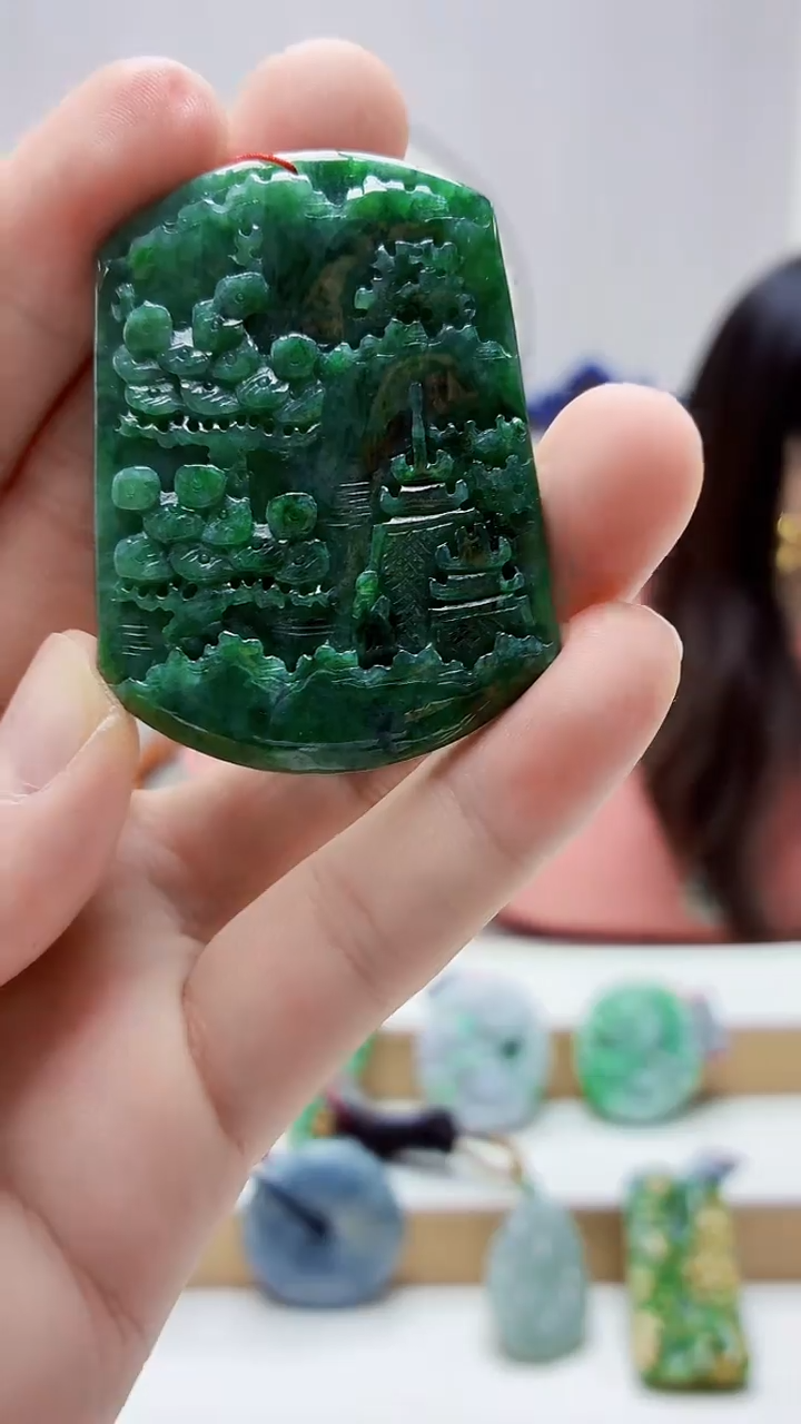 未镶嵌定制翡翠4852bb-毛货挂件27