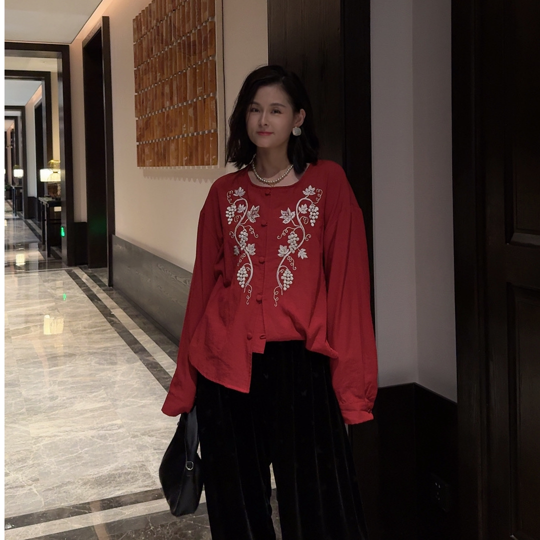 《清梦》2025年秋季新款原创新中式刺绣小衫