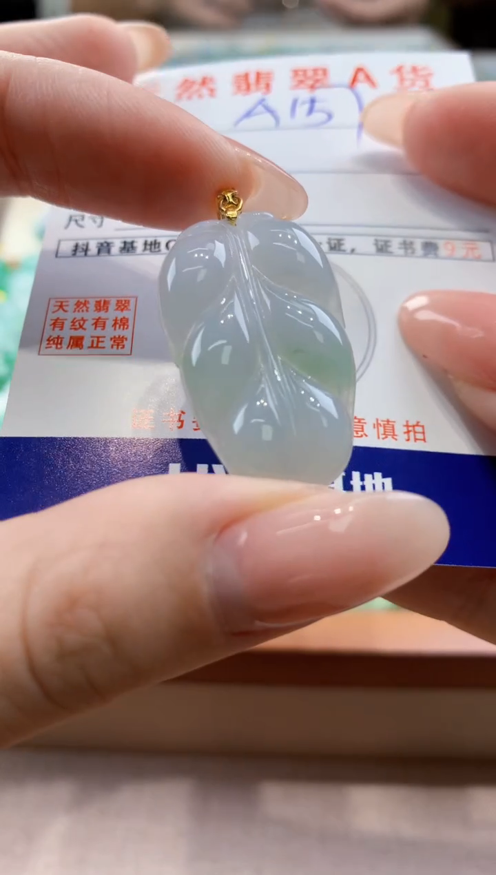 颈饰未镶嵌翡翠天然翡翠挂件 