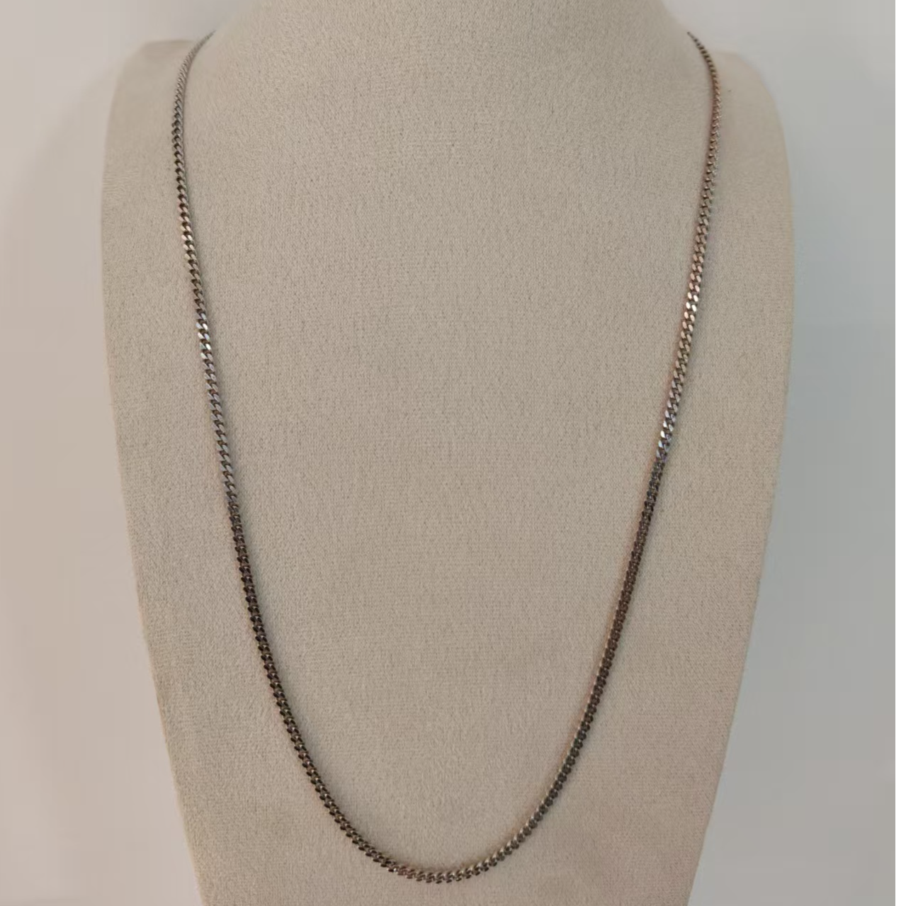 吊坠925银 欧洲轻职风女男项链吊坠素款中古毛衣链素链60CM