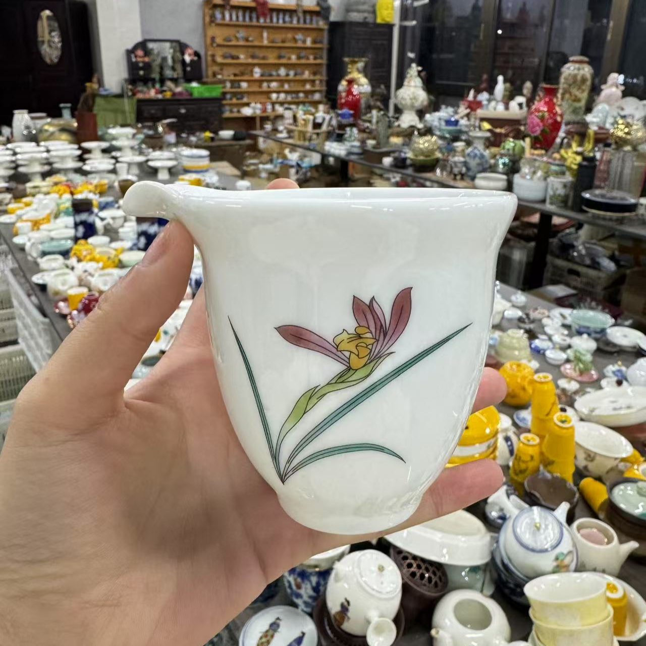 日式回流兰花公道杯