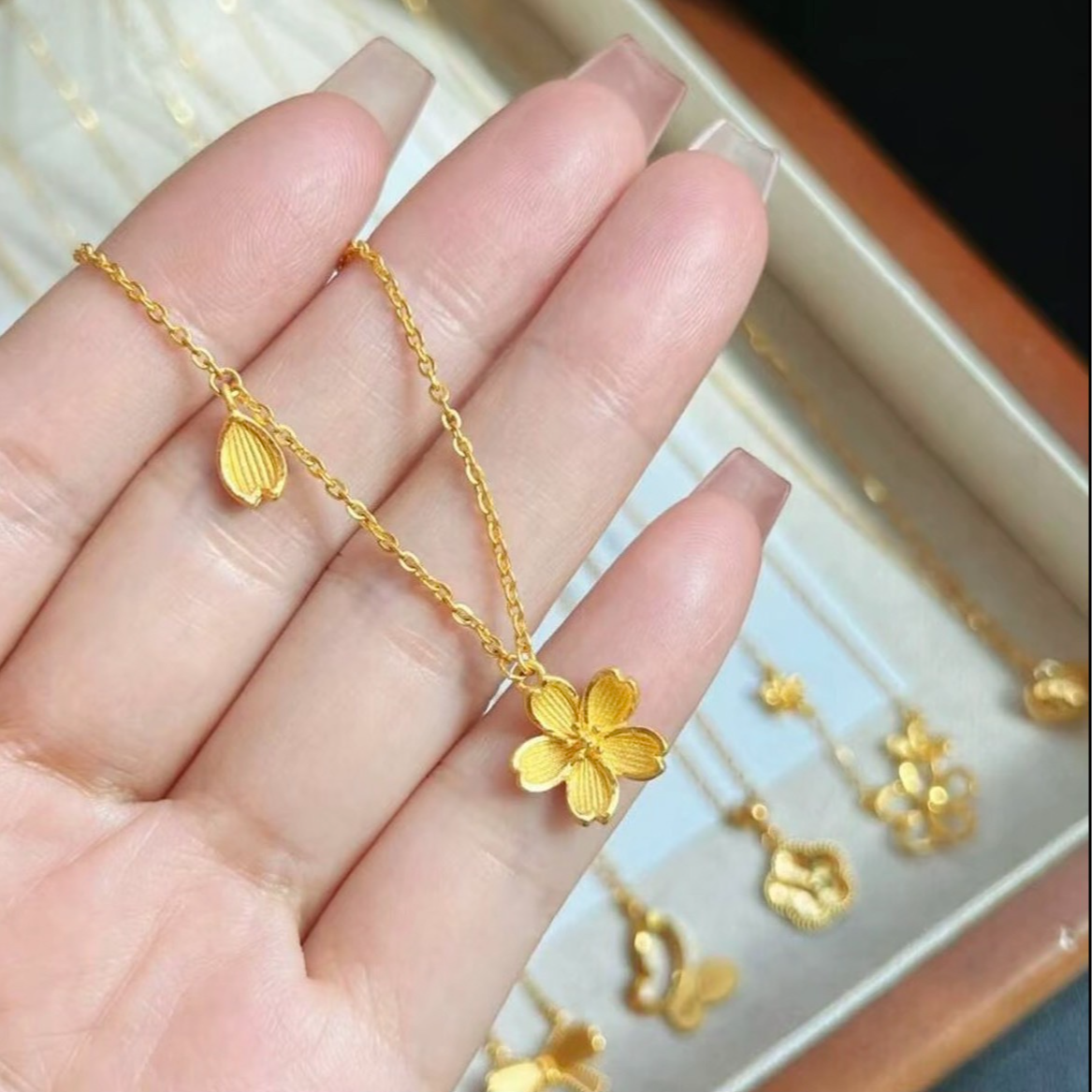 项链 黄色 樱花项链ins -（2号店）A99
