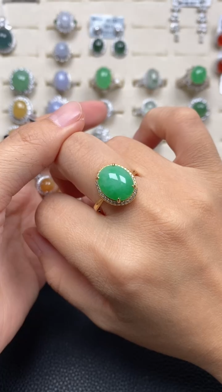 【闪购商品】翡翠戒指银S925镶嵌11111