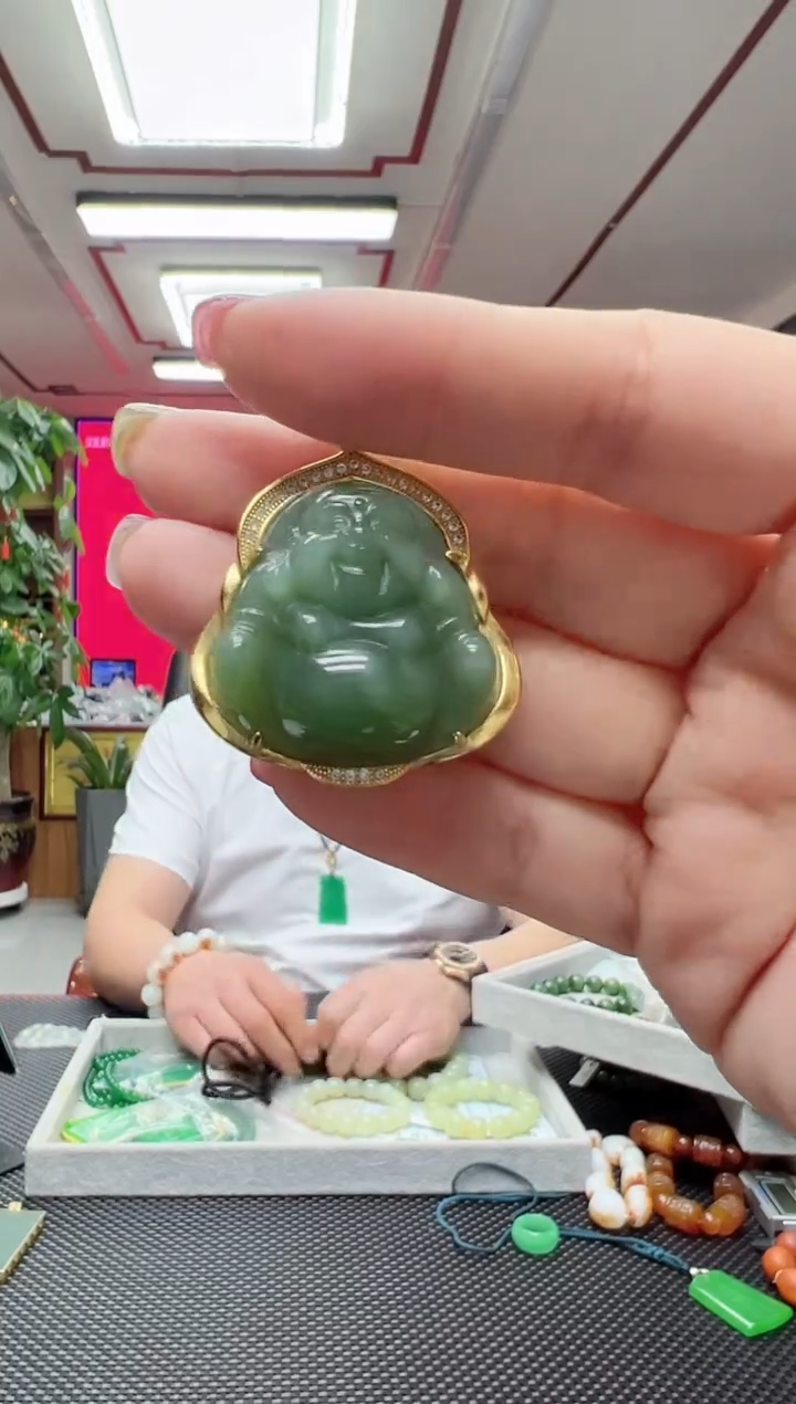 【闪购商品】和田玉（碧玉）挂件未镶嵌精品佛公