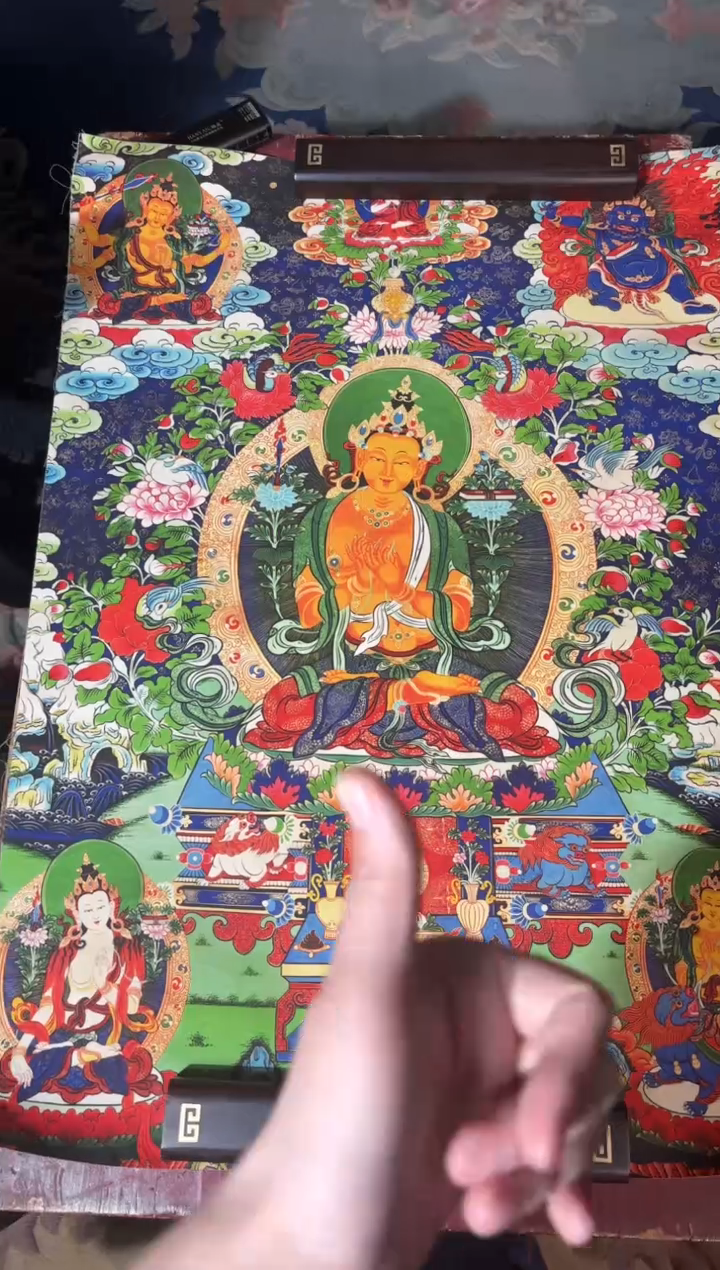 卷轴画龙妹唐卡直播tk16