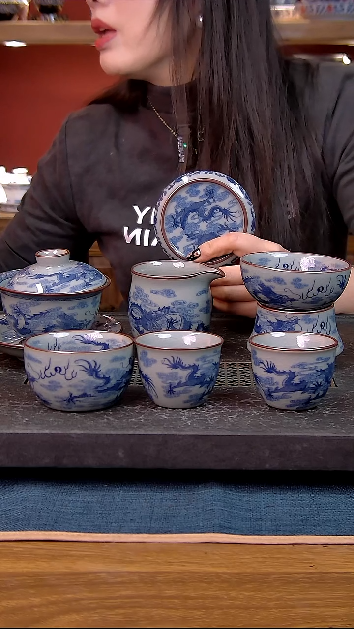 简装家用款7件套 老陶泥开片纹陶瓷茶具