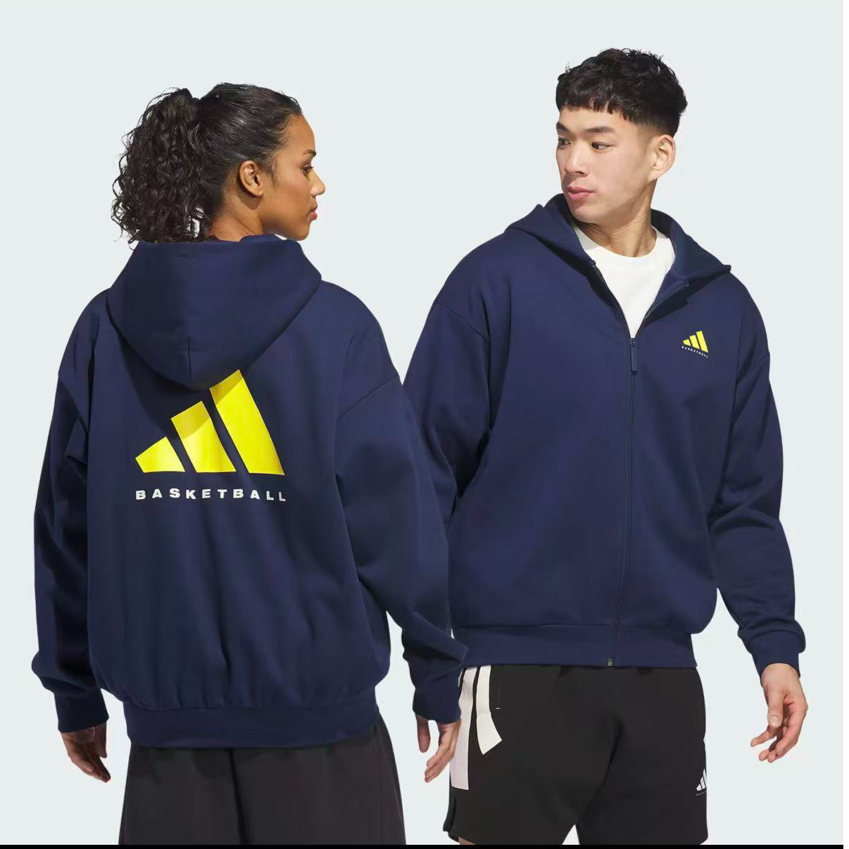 BASKETBALL FULL-ZIP HOODIE篮球加绒运动宽松连帽夹克外套JZ9527