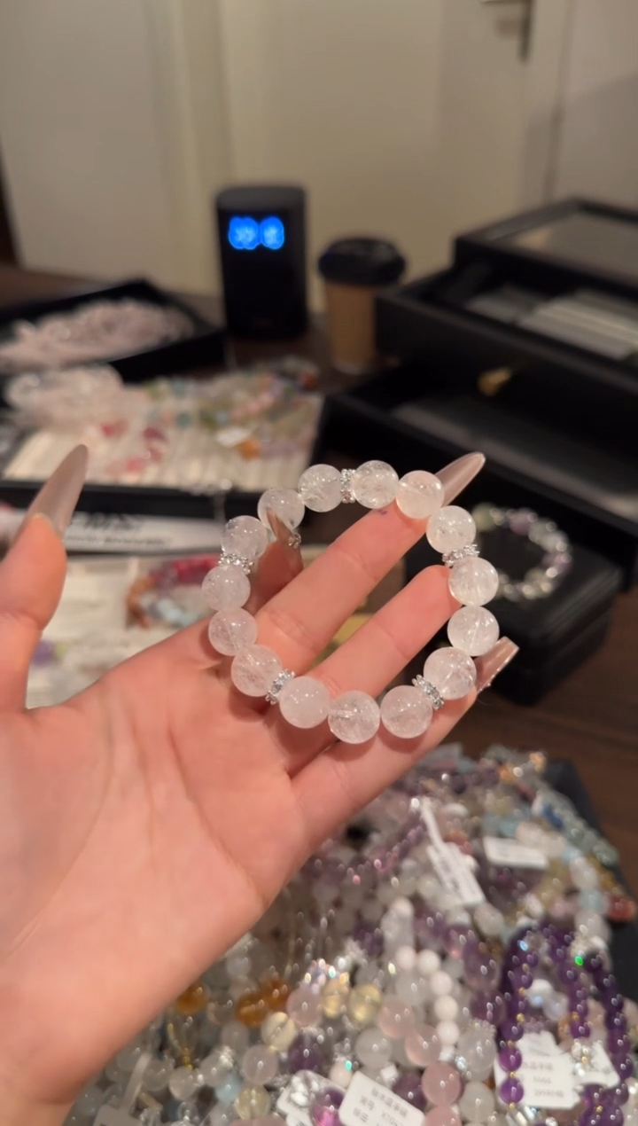 水晶手链合金白阿赛x965