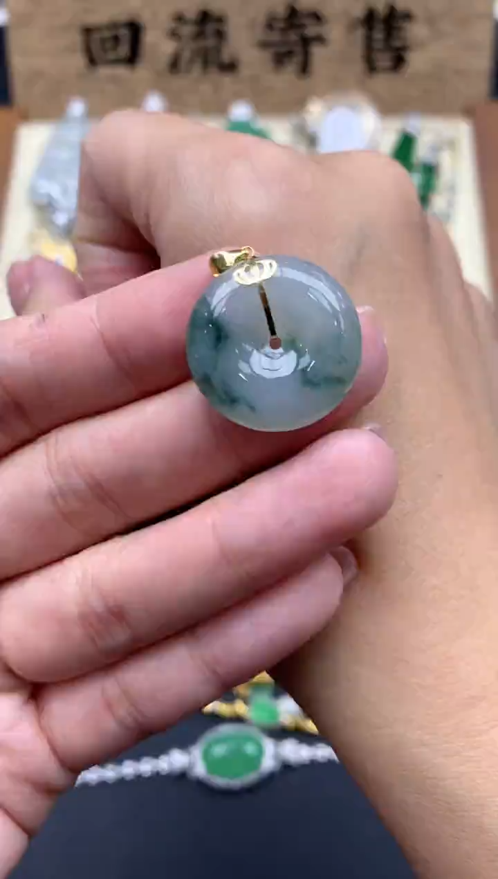 【闪购商品】翡翠颈饰18K金镶嵌129-中国好珍宝