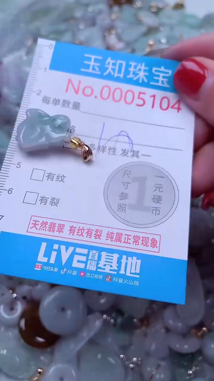 吊坠(不含链)未镶嵌翡翠5104