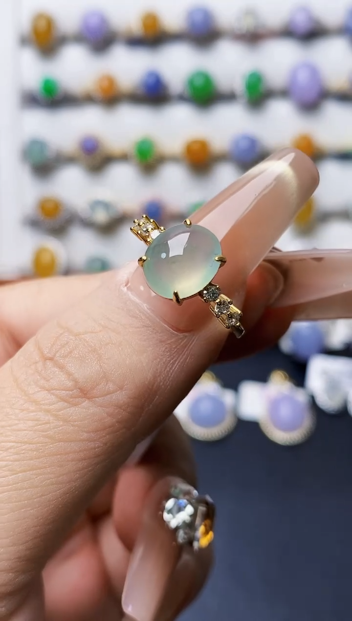 银S925镶嵌戒指翡翠1472