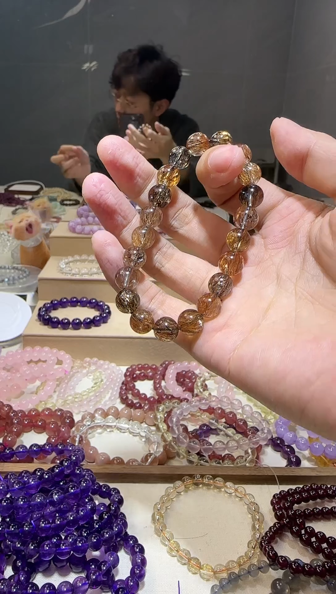 【闪购商品】水晶手链未镶嵌黑金超七9