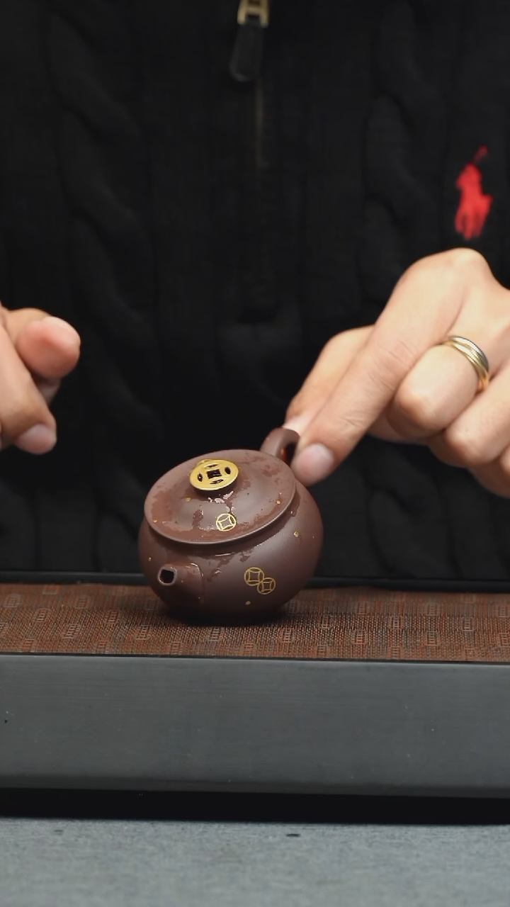 【闪购商品】紫砂茶壶五堂  金宝轮