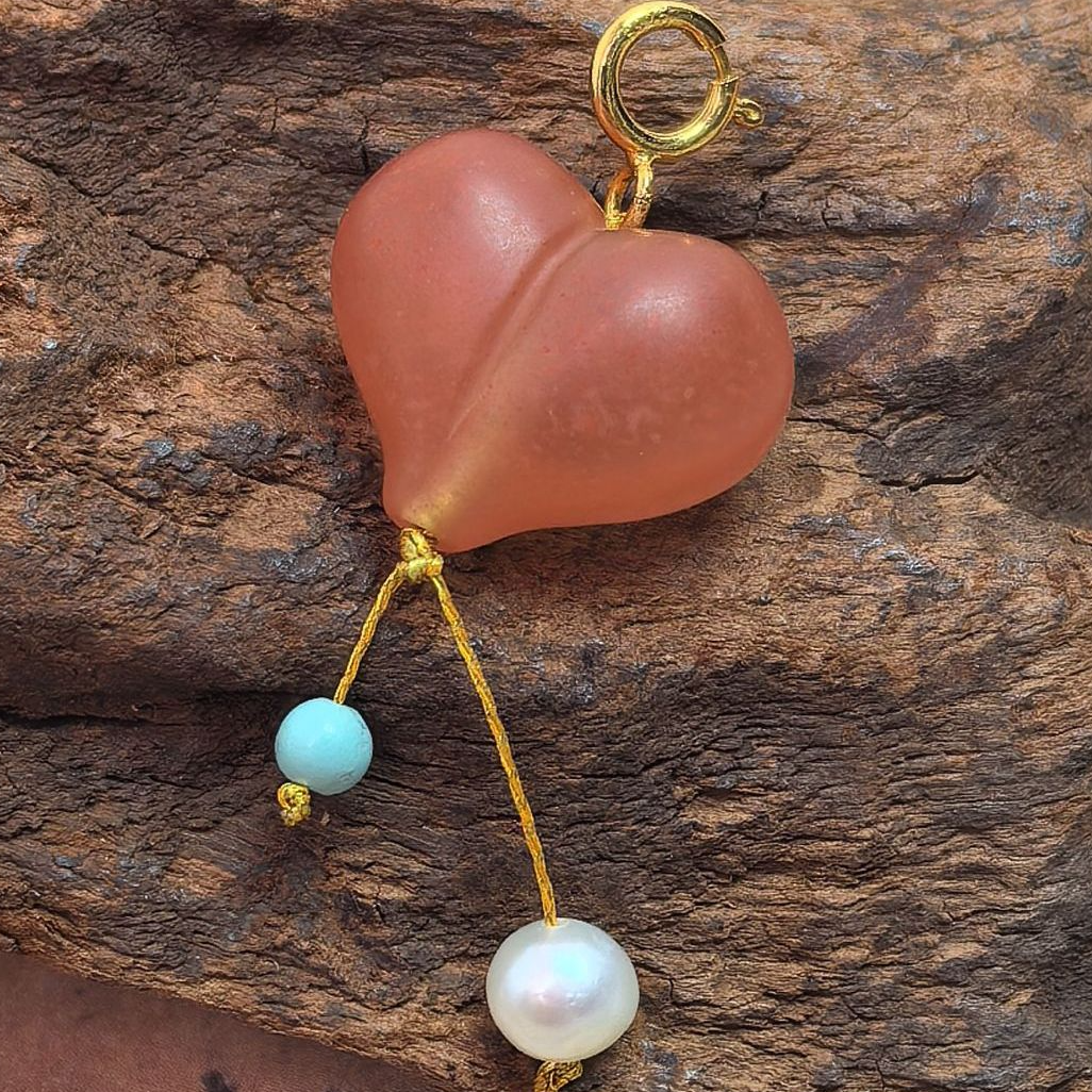 【蜜语】原矿天然 南红屁桃万能扣小提溜 多样性发一