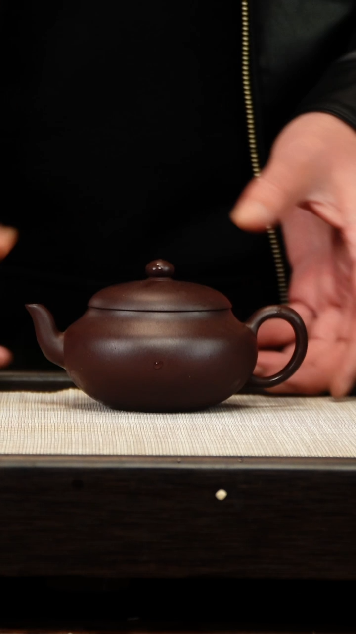茶壶紫砂紫泥聚缘