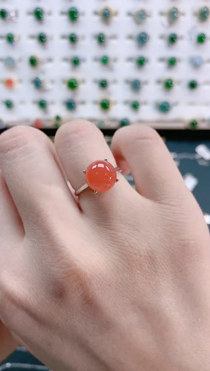 【闪购商品】南红玛瑙珠宝奇石银S925镶嵌天然南红