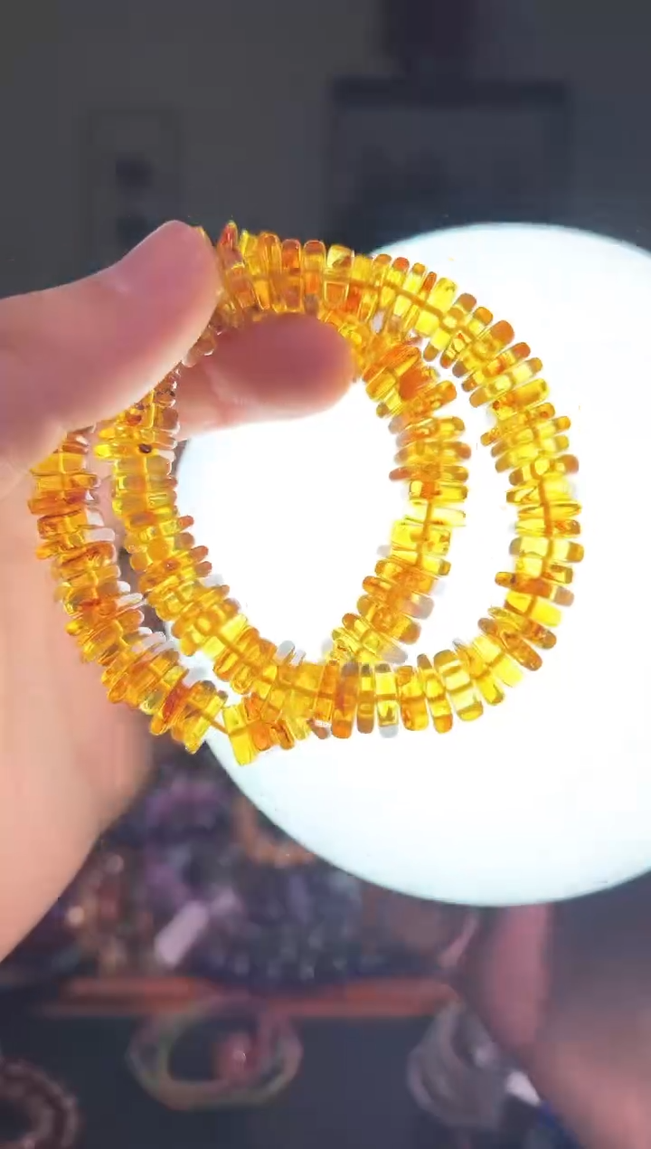 【闪购商品】琥珀（花珀）手串未镶嵌10+花珀方块手串（多样性发其一）