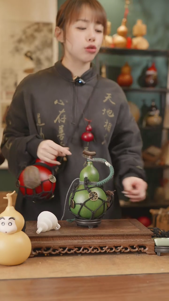 【闪购商品】334号精品天然大漆工艺防渗内胆酒葫芦~