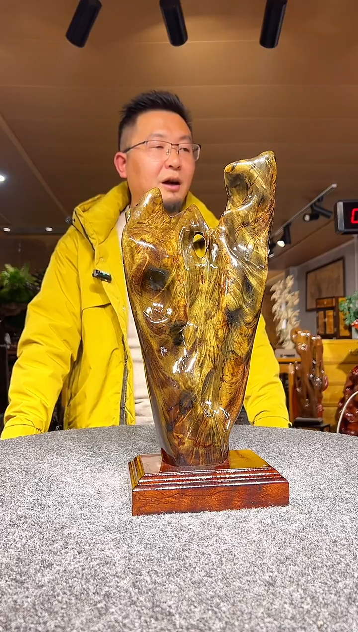 金丝楠木雕款?***?金丝楠木摆件