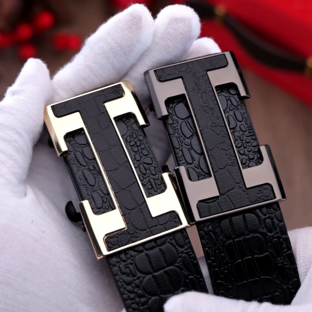 2025新款真牛皮高端无牙自动扣腰带商务时尚百搭潮流轻奢