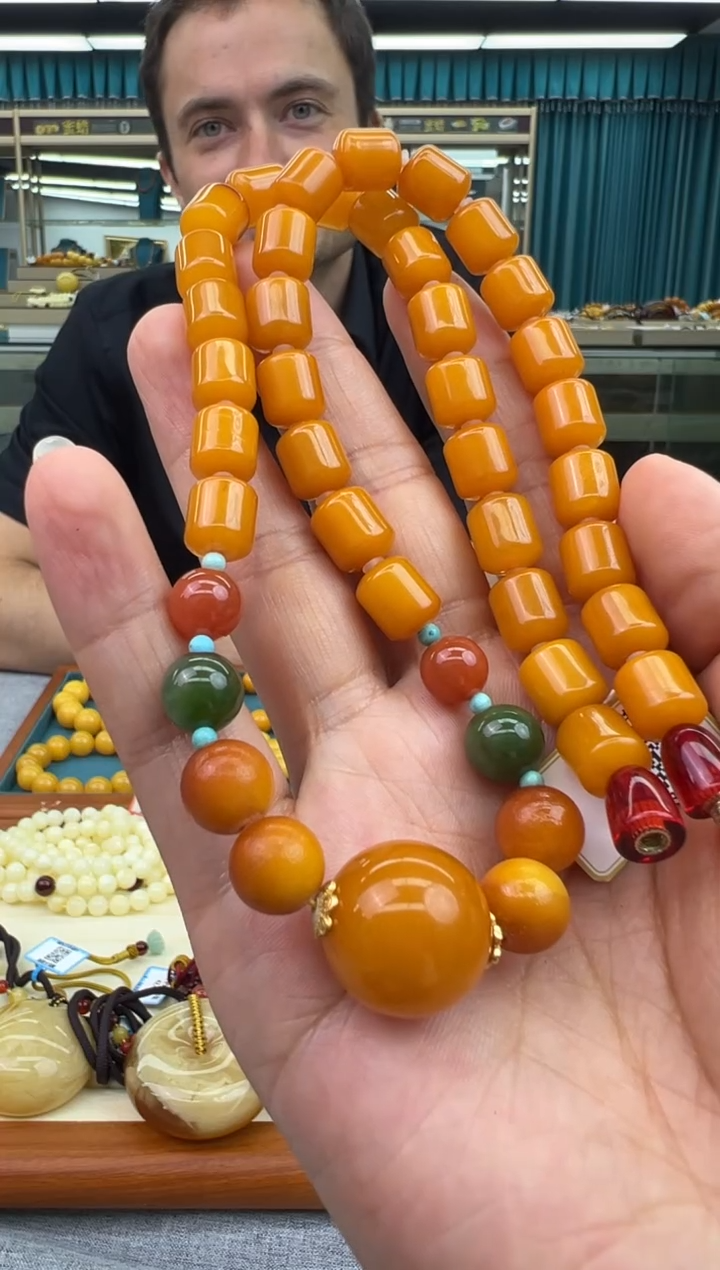 未镶嵌颈饰琥珀24秒拍号 假一罚三