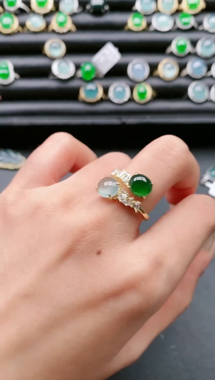 【闪购商品】翡翠戒指银S925镶嵌11111111