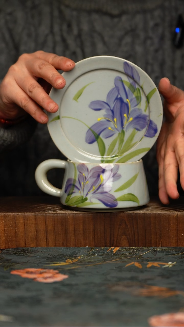 瓷片釉下彩手工手绘同款