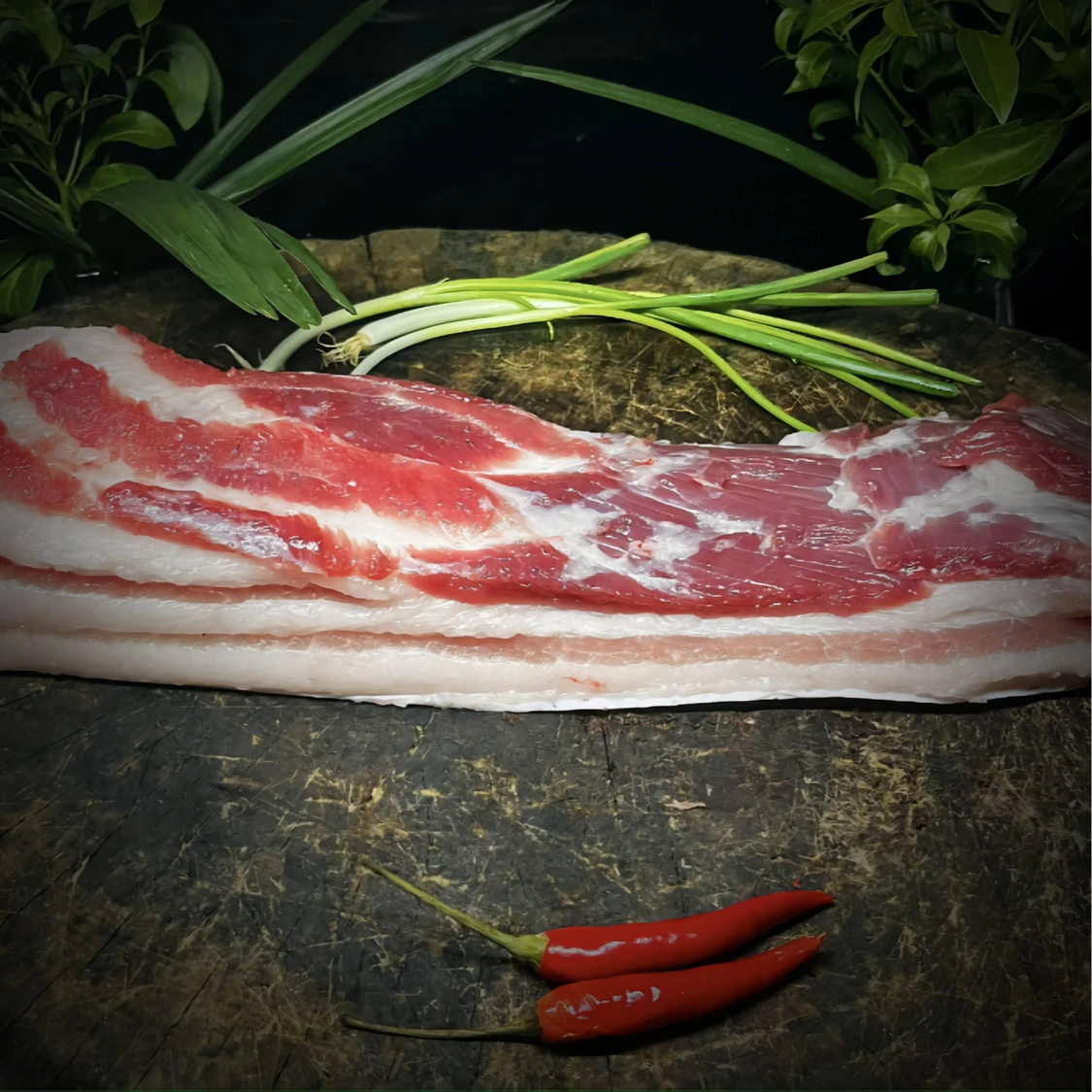 【五花肉】障山散养跑山黑猪 纯粮熟食蔬菜喂养 顺丰包邮