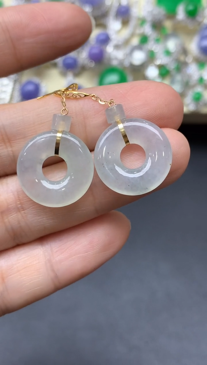 18K金镶嵌翡翠耳饰47-中国好珍宝