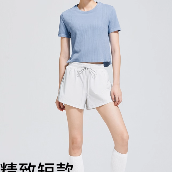 【暴走的X莉】宽松弹力短袖健身衣女子跑步速干t恤透气LLDX20649