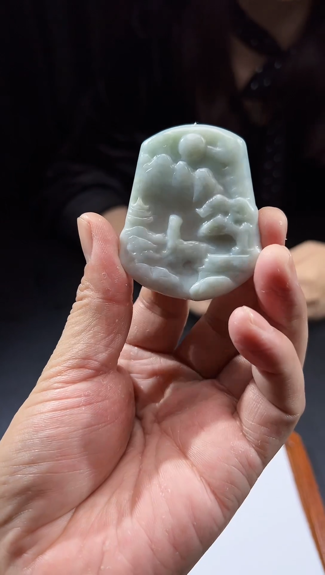 【闪购商品】翡翠颈饰未镶嵌天然A货翡翠（多样性发）山水牌12147