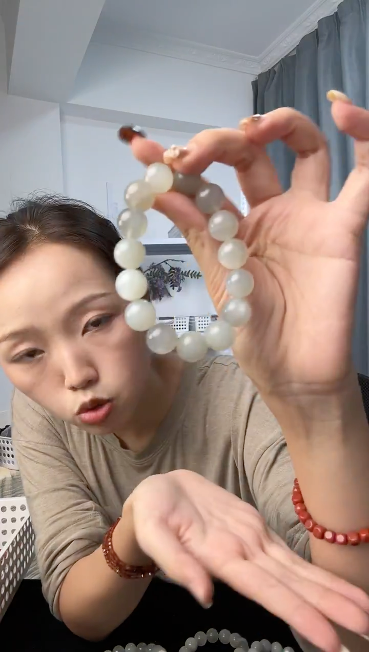 未镶嵌手串水晶银月光手串
