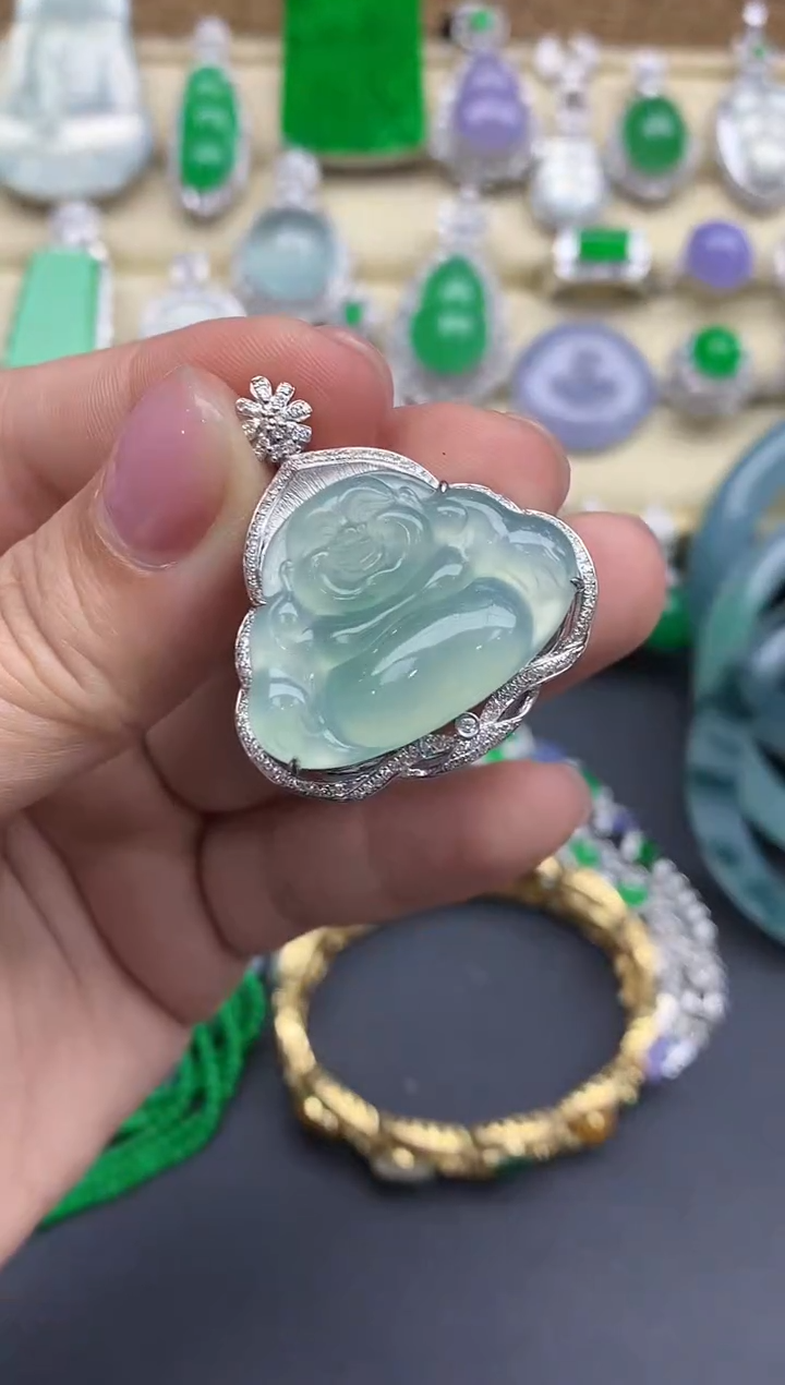 【闪购商品】翡翠颈饰18K金镶嵌392-中国好珍宝