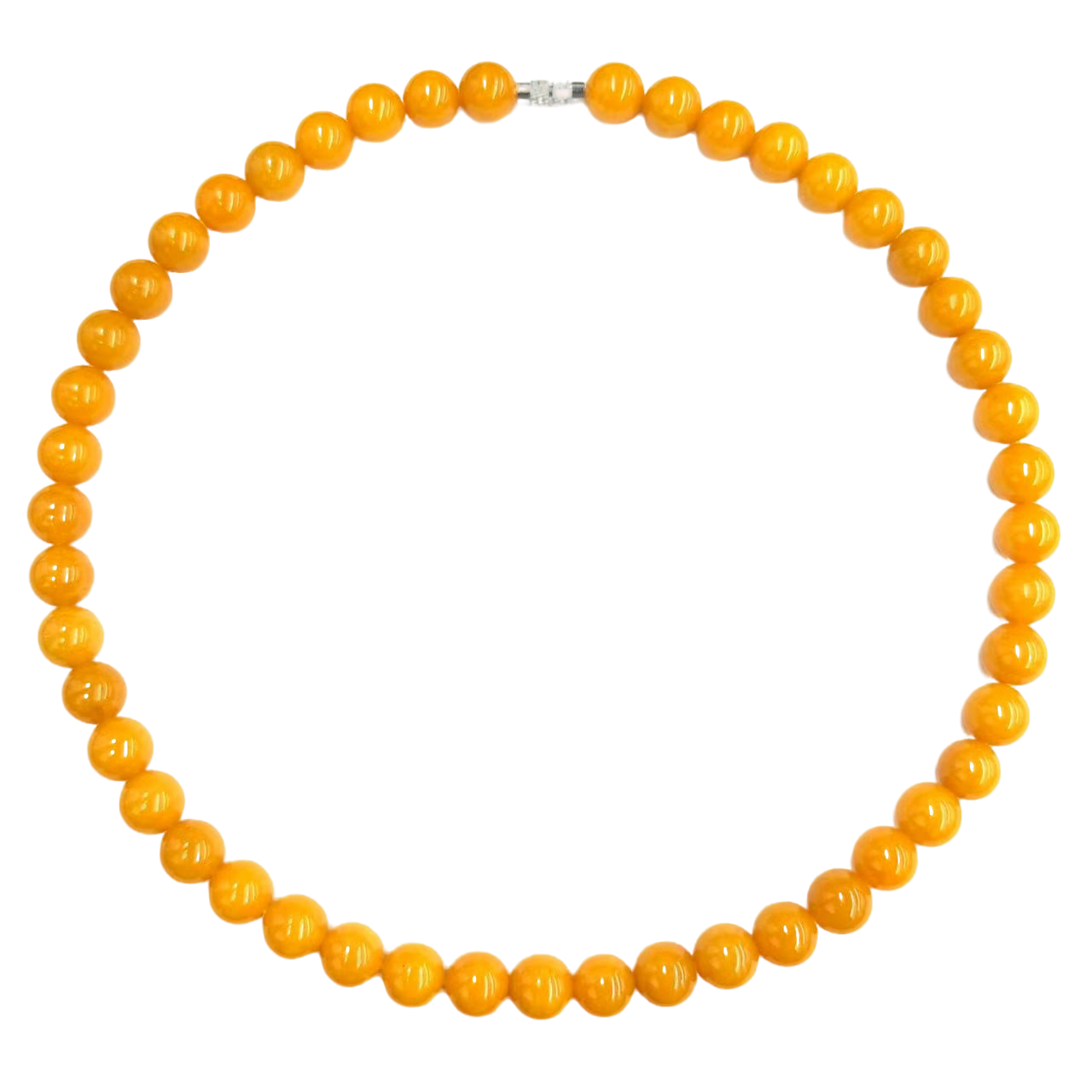 x821-国风气质款黄龙玉圆珠妈妈链毛衣链-赠礼盒