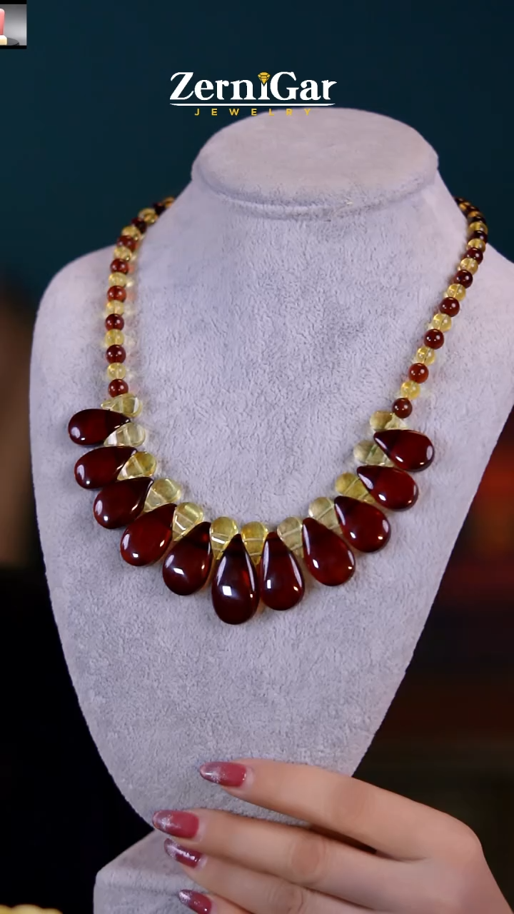 【闪购商品】琥珀颈饰未镶嵌天然琥珀项链