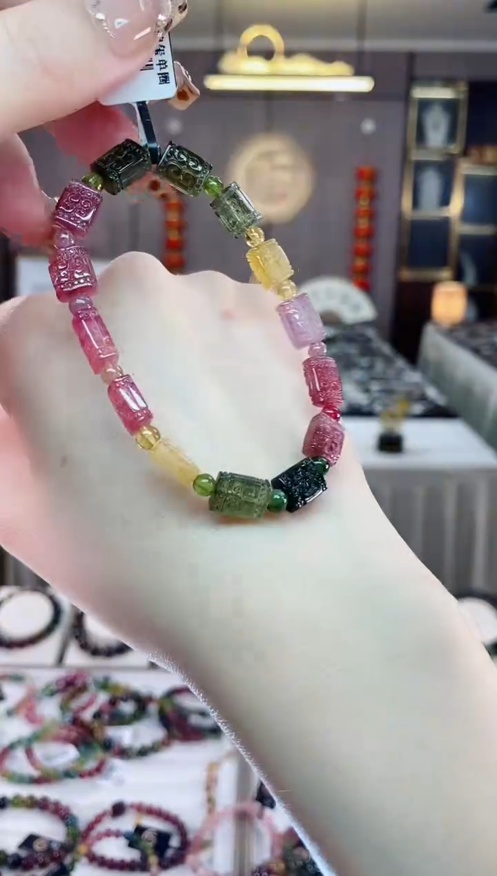 【闪购商品】方糖单圈手串未镶嵌碧玺dan多样性发货一条