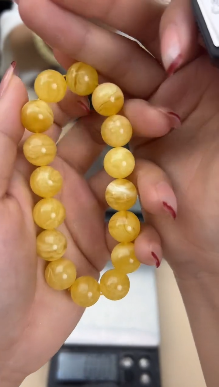 【闪购商品】琥珀裸石未镶嵌蜜蜡手串