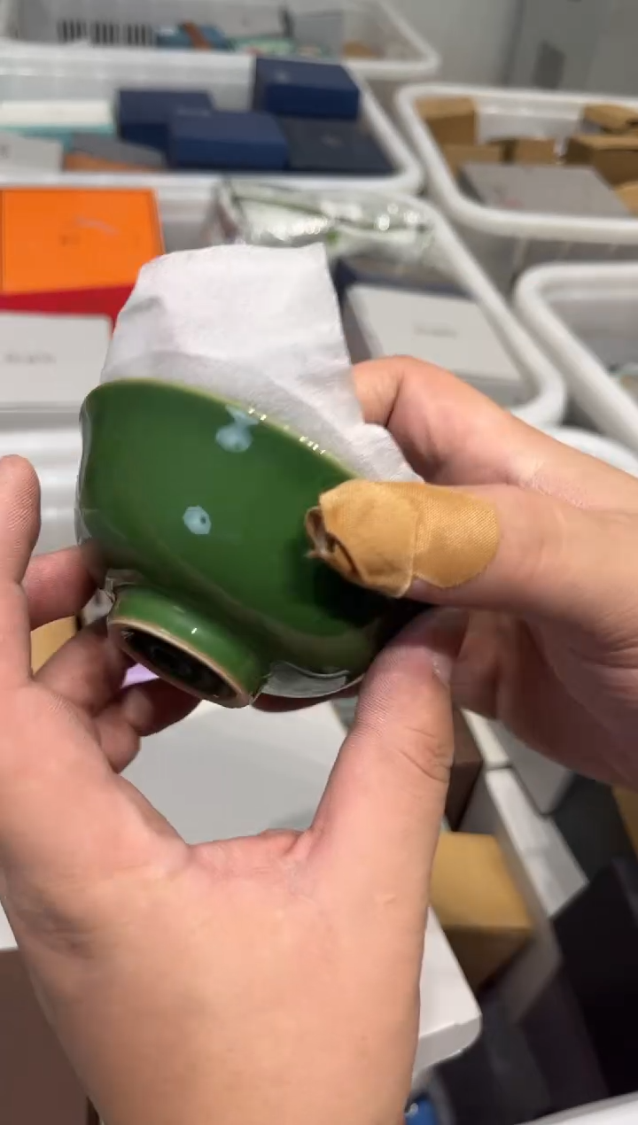 绿色小乔盖碗茶具茶具茶具