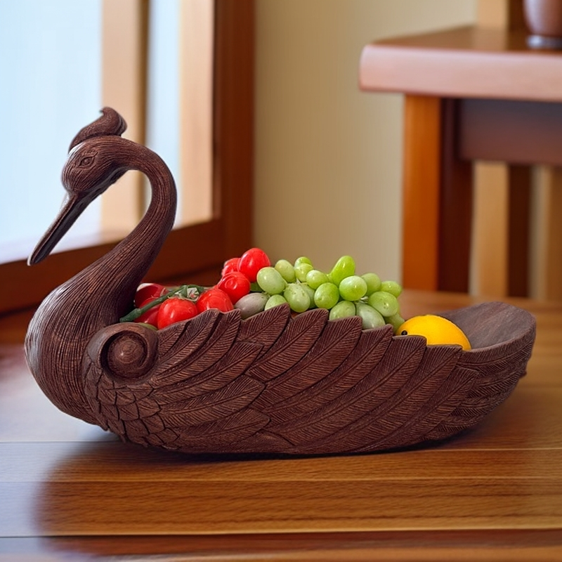 实木天鹅果盘糕点零食摆盘