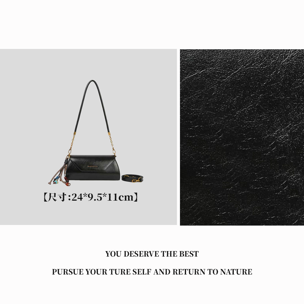 【特特甄选】SKL-7728-2-黑色网红休闲女士韩版腋下ins肩包