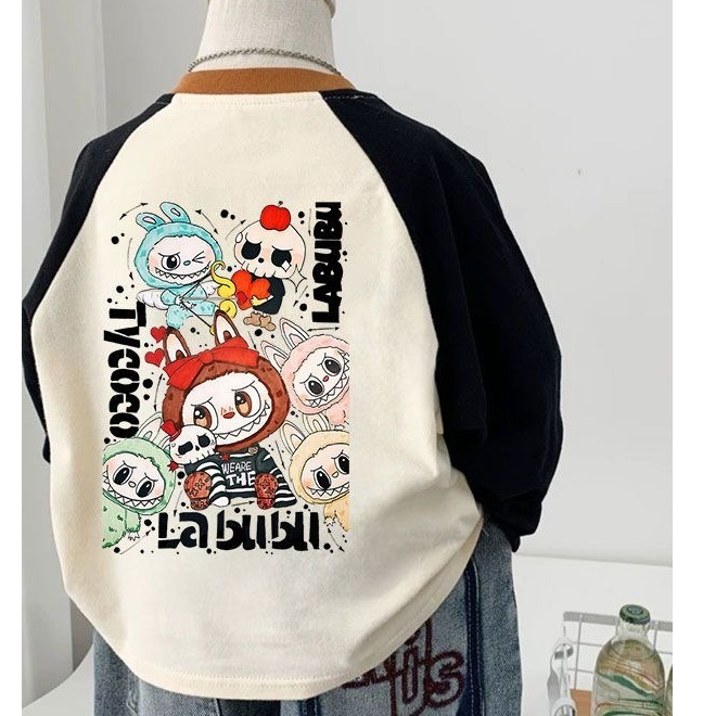 2025春秋新款儿童长袖T恤男女童纯棉上衣宝宝卡通印花打底