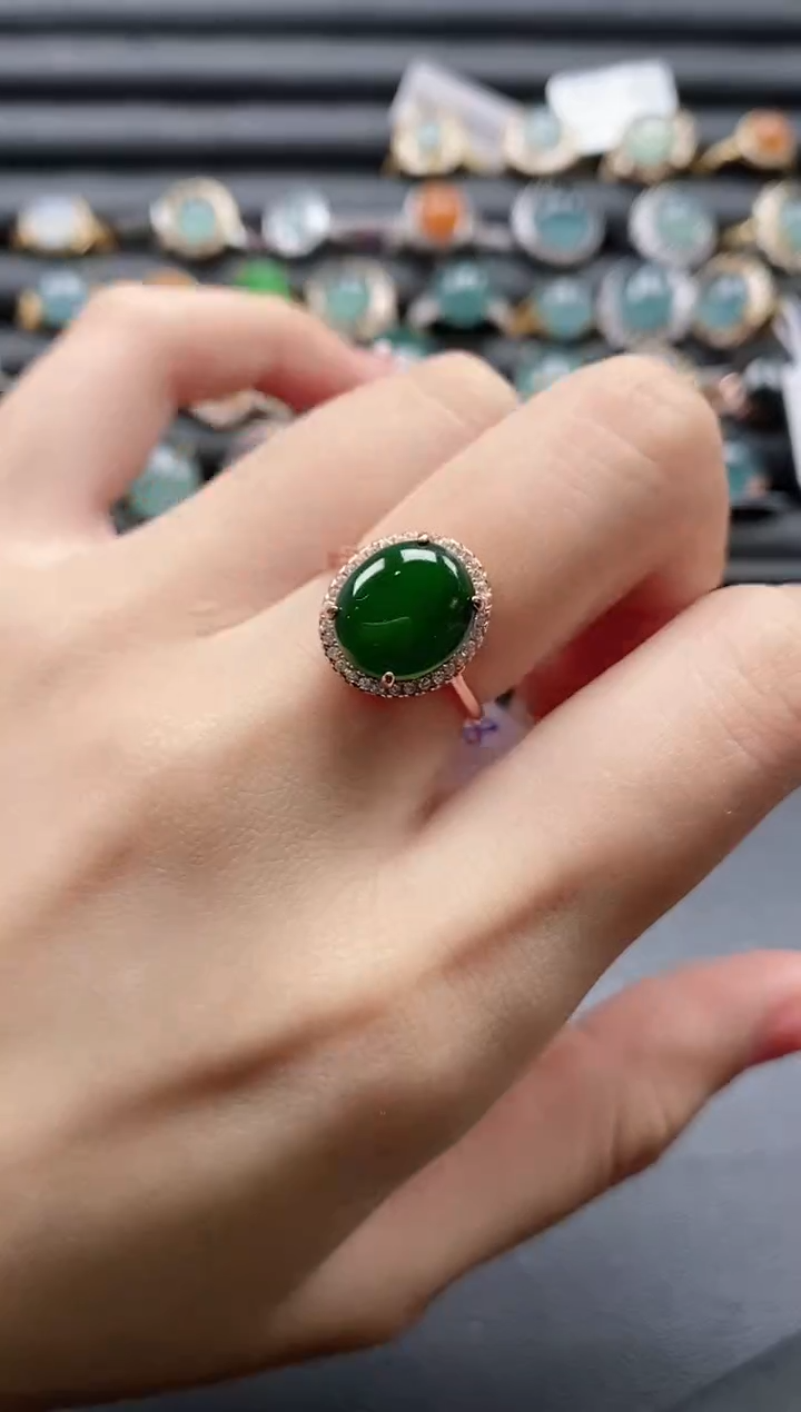 【闪购商品】翡翠戒指银S925镶嵌1111